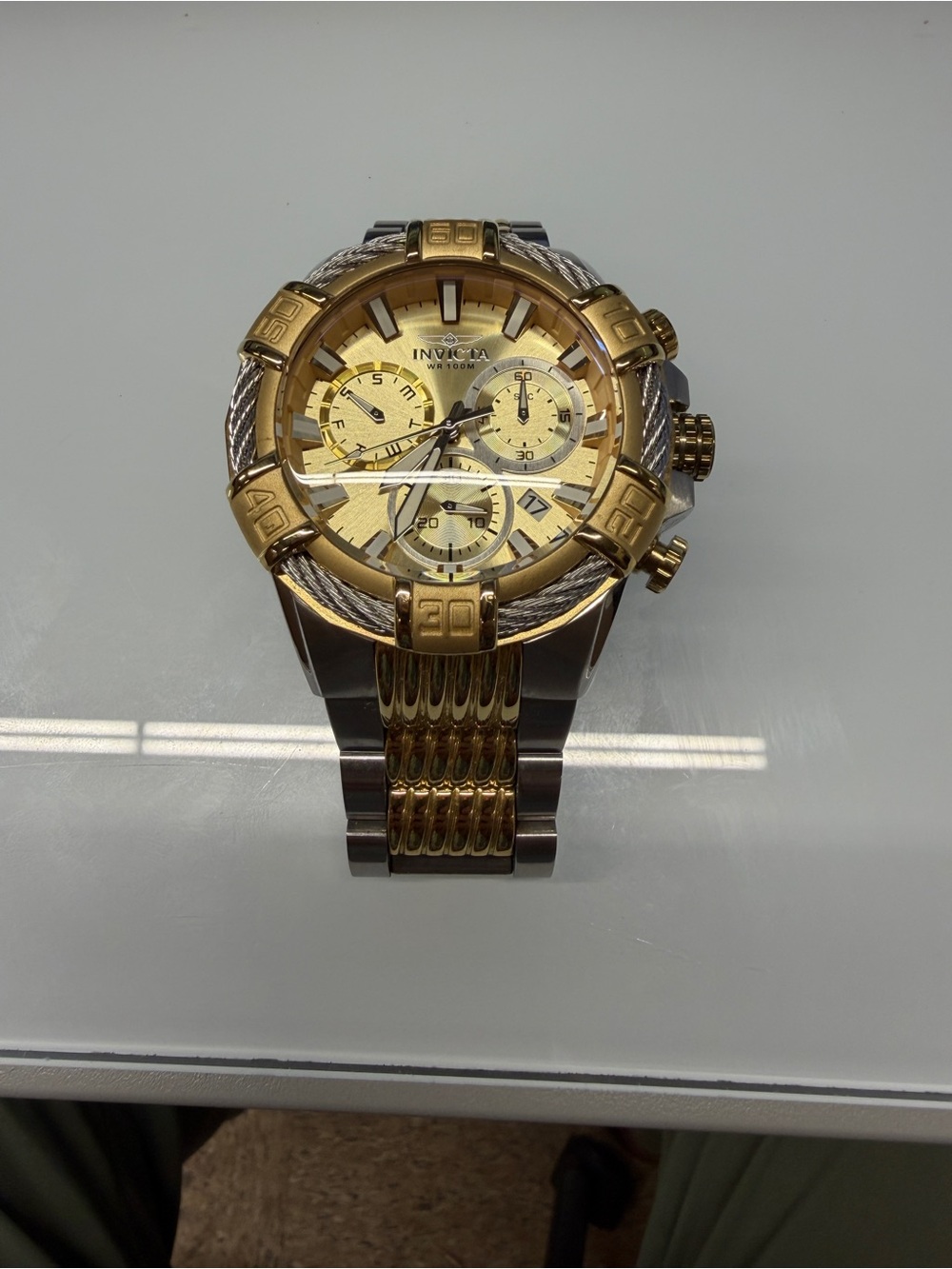 Invicta Two-Tone Silver and Gold Stainless Steel Watch